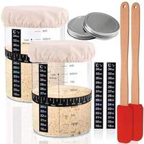 Tyniaide Sourdough Starter Kit Sourdough Starter Jar 2 P