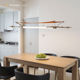 Bauhaus Restaurant Mazar Pendant Light Leather Light Luxury Dining Table Bar Counter Hotel Front Desk Model Room Industrial Style Long Strip Light