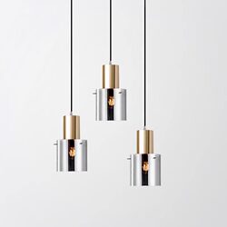 Scandinavian Post-Modern Minimalist Creative Glass Chandelier Living Room Dining Room Bedside Bar Metal Personalized Single Head Small Chandelier