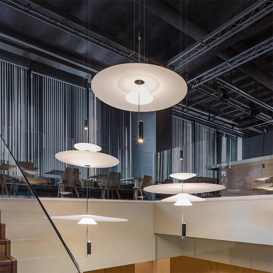Danish Designer Scandinavian Living Room Creative Hotel Art Flying Saucer Front Desk Shop Sales Department Umbrella-Shaped Restaurant Chandelier
