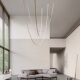 Minimalist Line Restaurant Chandelier, Creative Belt Light, Artistic Villa Living Room, Open Loft, Duplex Staircase Chandelier