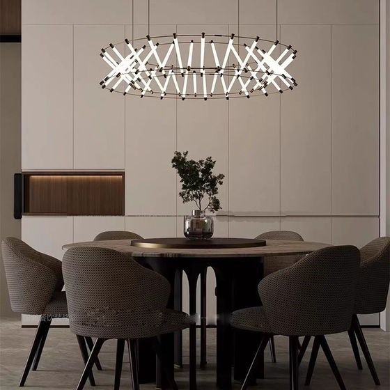 Round Mazar Lamp Restaurant Private Room Chandelier Designer Restaurant Banquet Hall Hotel Lobby Villa Modern Minimalist Lamp