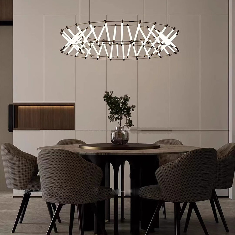 Round Mazar Lamp Restaurant Private Room Chandelier Designer Restaurant Banquet Hall Hotel Lobby Villa Modern Minimalist Lamp