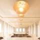 Italian Designer Modern Minimalist Light Luxury Atmospheric Dining Room Creative and Unique Living Room Villa Suspended Gold Foil Chandelier