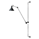 Adjustable Swing-Arm Wall Lamp, No Wiring Required, Designer Style, Long Rod, Mobile Industrial Style Bedroom Bedside Reading Light