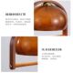Vintage Amber Glass Retractable Pendant Light for Restaurant, Japanese-Style Solid Wood American-Style Bar Island Pull Cord Pendant Light