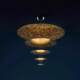 Italian Designer Modern Minimalist Light Luxury Atmospheric Dining Room Creative and Unique Living Room Villa Suspended Gold Foil Chandelier