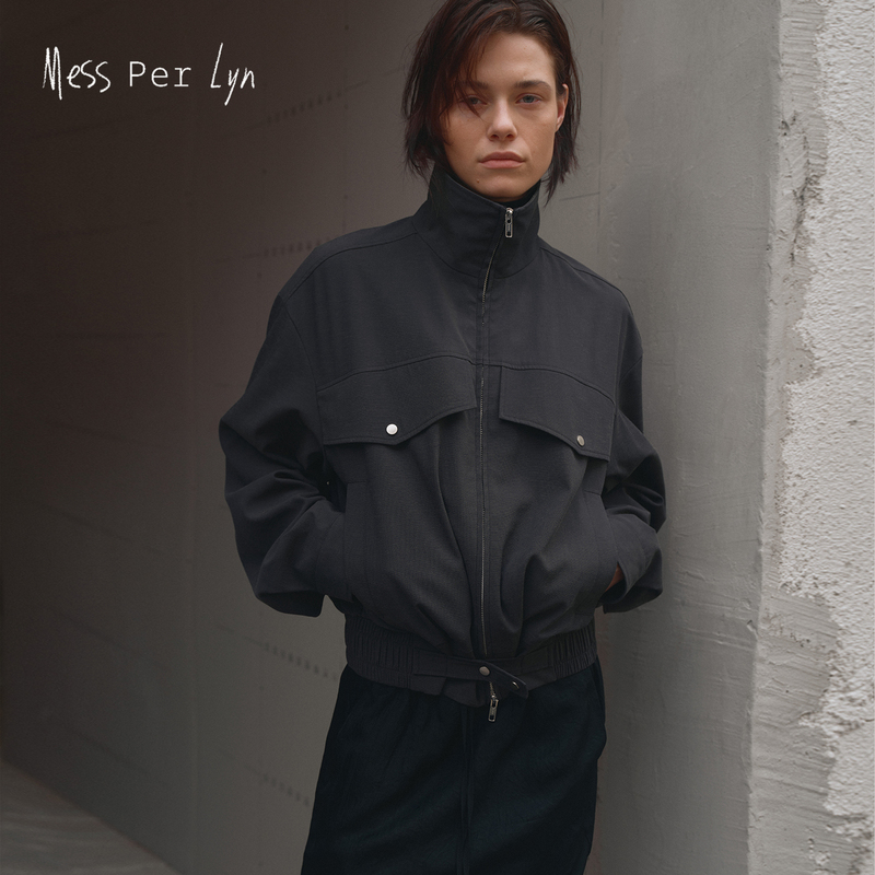 Mess Per Lyn Loose, Comfortable and Casual Wellington Jacket Short Coat