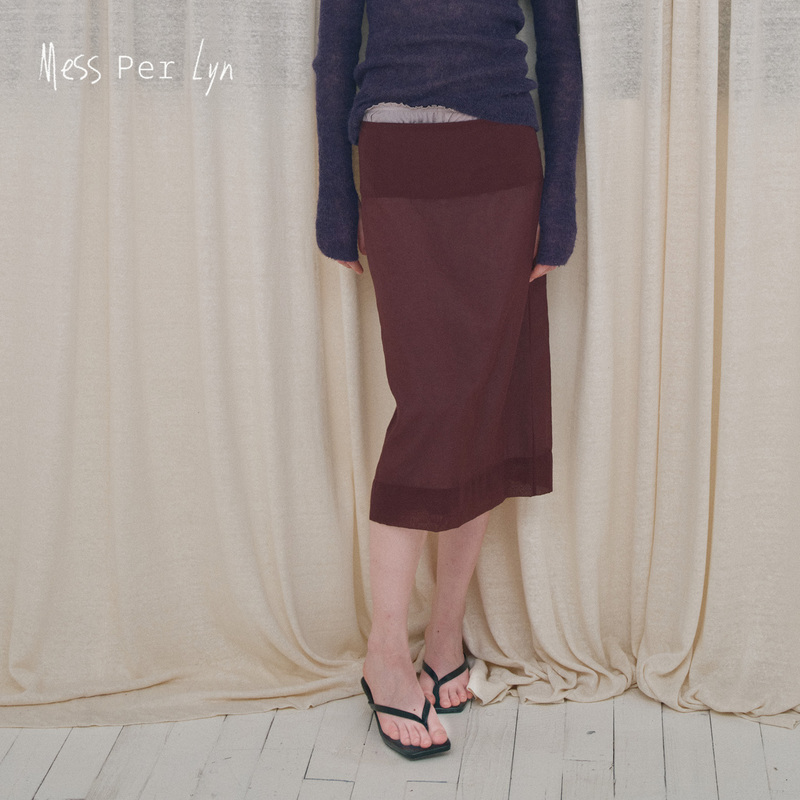 Mess Per Lyn Lightweight Acetate Two-Piece Set H-Shaped Straight Skirt Mess Per Lyn Lightweight Acetate Two-Piece Set H-Shaped Straight Skirt