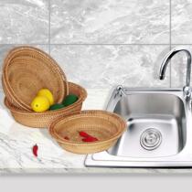 Rattan Fruit Plate Steamed Bread Basket Household Living Roo