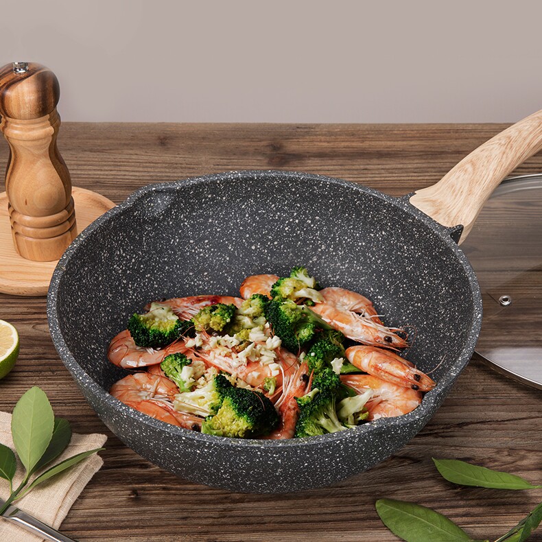 Carrot medical stone non-stick pan frying pan Home small frying pan flat bottom boiler Oven Special Stir-frying Pan-Taobao