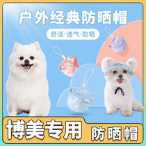 Pomeranians special hat for pet dogs summer sunshade and sunscreen baseball cap for small dogs adjustable with exposed ears