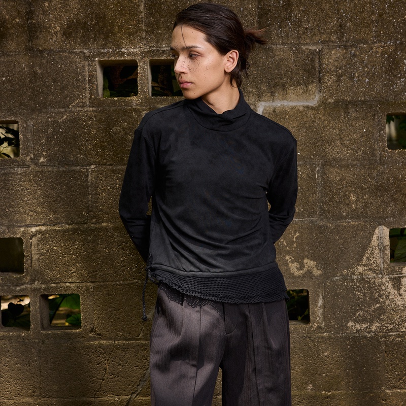 Namdzong Layered Collar Woven Base Shirt, Slim Fit, Versatile Long-Sleeve Base Top, Unisex Namdzong Layered Collar Woven Base Shirt, Slim Fit, Versatile Long-Sleeve Base Top, Unisex