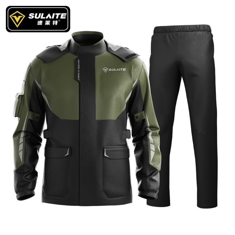 Sulite Motorcycle Riding Outdoor Split Raincoat and Rain Pants Motorcycle Touring Waterproof Suit Jacket Waterproof Motorcycle Gear