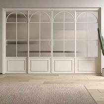 French retro sliding door triple linkage retro door folding door glass door partition sliding door bathroom door kitchen door