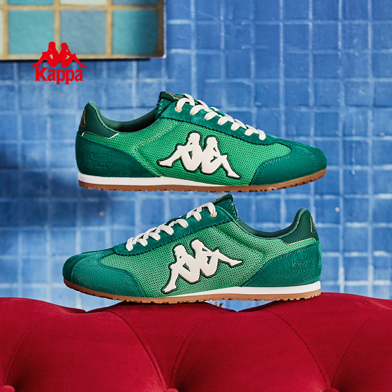 Kappa Potato Chip Shoes Green Sneakers 2026 Summer New Flat Shoes Breathable Casual Shoes German Training Shoes Women's Style Kappa Potato Chip Shoes Green Sneakers 2026 Summer New Flat Shoes Breathable Casual Shoes German Training Shoes Women's Style