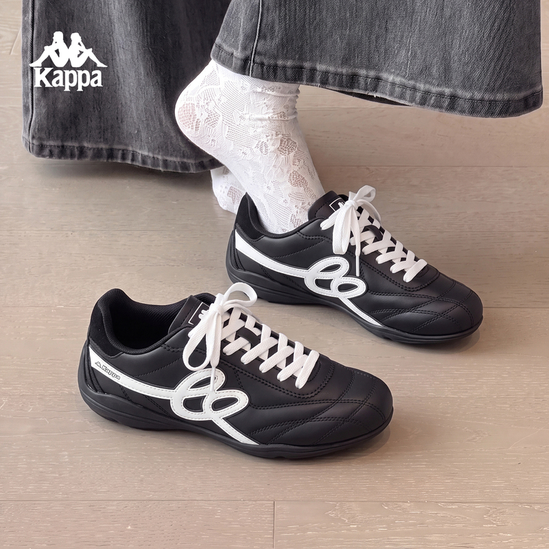 Kappa K520 Women's Shoes Black Sneakers Women's Model 2026 Autumn New Versatile Sneakers Retro German Training Shoes Kappa K520 Women's Shoes Black Sneakers Women's Model 2026 Autumn New Versatile Sneakers Retro German Training Shoes
