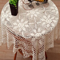 Foreign trade Original single European-style pure cotton line true hand crochet hook needle hook flower square table cloth table cloth dust cover universal cover cloth