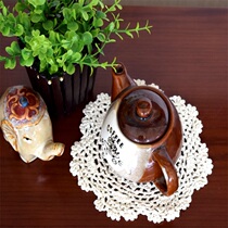 Foreign trade Original single European style Tian Garden Pure Cotton Handmade Crochet Heat Insulation Mat vase tray Cushion Dining Cushion Cup Cushion Decoration