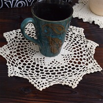 Foreign trade Original single European style Tian Garden Pure Cotton Handmade Crochet Heat Insulation Mat vase tray Cushion Dining Cushion Cup Cushion Decoration