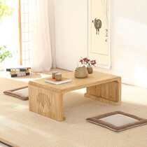 Japanese tatami coffee table bay window table small coffee table new Chinese style kang table solid wood low table piano table Chinese culture table