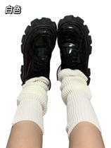 SUPPER Huahua solid color socks spring y2k leg covers pile socks warm and cold-proof versatile personalized socks leg covers for women