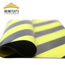 Gold Energy Power Distribution Room Insulation Rubber Mat 10kv High Pressure Insulation Mat Black Yellow Zebra Wire Rubber Sheet 5mm Thickness 10