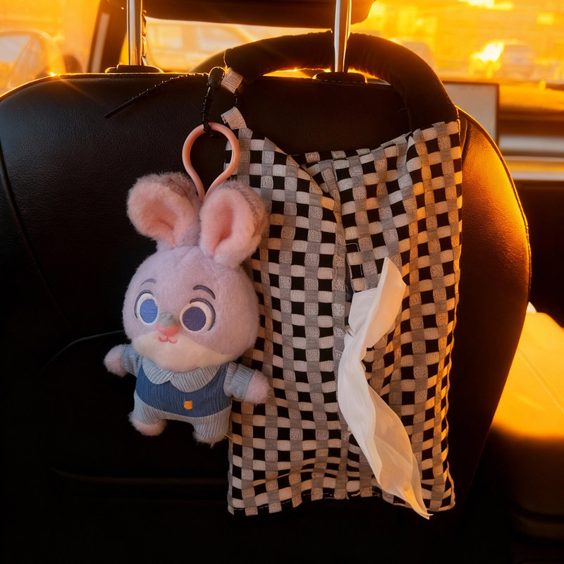 Official Zootopia Judy Nick Doll Car Tissue Box Hanging Car Tissue Bag Car Tissue Holder