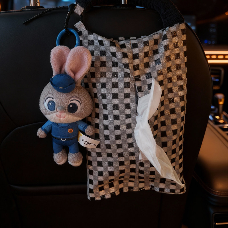 Official Zootopia Judy Nick Doll Car Tissue Box Hanging Car Tissue Bag Car Tissue Holder