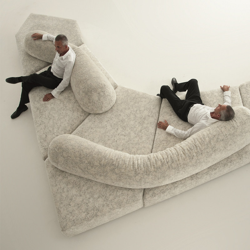 Italian Edra Light Lavish Art Rock Sofa Flat Layer Extremely Simple Villa Living Room Module Combined Large Terrace Count