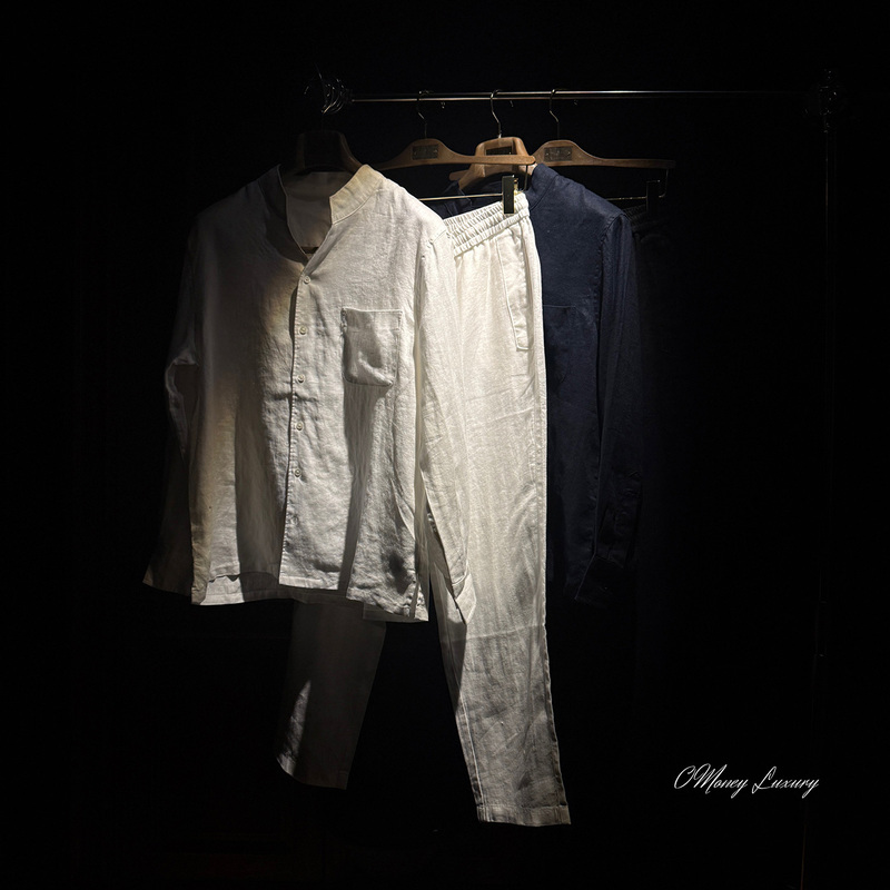 Omoney Old Money Style 100% Linen Long-Sleeved Shirt Set Men's Casual Stand-Up Collar Shirt Omoney Old Money Style 100% Linen Long-Sleeved Shirt Set Men's Casual Stand-Up Collar Shirt
