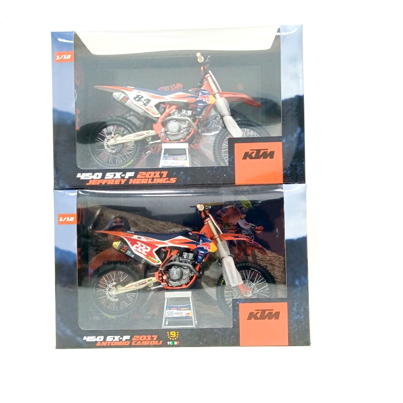 Ktm 1:12 Mxgp 450 Sx-F 2017 Red Bull World Champion Off-Road Motorcycle Model 222 # 84 #