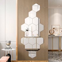 Wall Decorative Mirror Sticker Wall Self-Glued Full Body Dress Girl Bedroom Patch Profiled Glass Lens Living Room Glued Wall