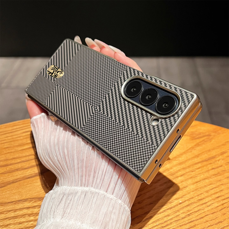 【Sf Express】Suitable for Samsung Z Fold7 Phone Case, New Model Kailaov Ultra-Thin Carbon Fiber Texture W26 Case, Foldable Screen Anti-Drop Full Coverage Galaxy Z Fold7 Heart of the World Protective Cover