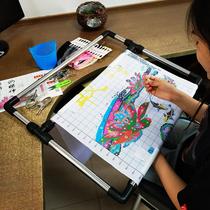 Stainless steel embroidery frame adjustable cross-stitch tool embroidery stretcher large square embroidery frame hand-held clip-on auxiliary embroidery