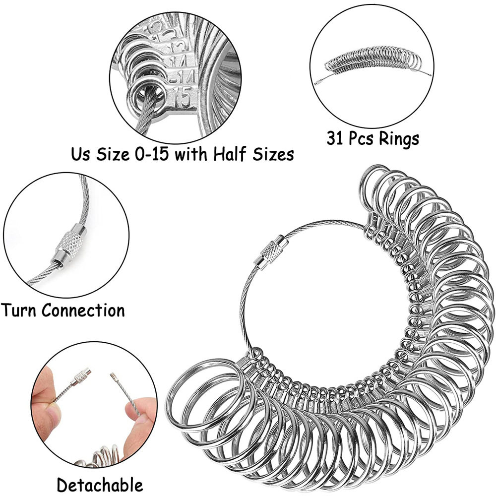 3-piece set TSK ring measurement set HKUS ring stick 0-15 beauty circle for measuring ring tools