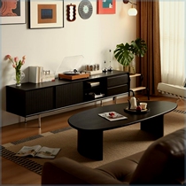 Lins Home Light Luxury and High-end Retro Solid Wood TV Cabinet Coffee Table Combination Antique Style Furniture Lins Wood Industry