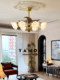 Yameng French-Style Mid-Century Living Room Chandelier Fan Lamp, Vintage American-Style Dining Room, Bedroom, Study Integrated Ceiling Fan Lighting Fixture