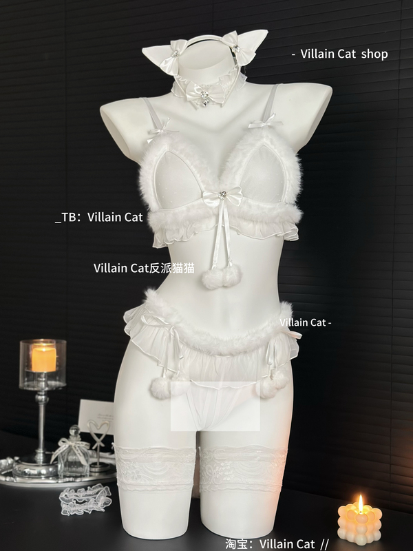 Villain Cat "Little Milk Meow Meow" 2026 New Sexy Large Size Qq Lingerie Women's Flirty Fun Cat-Themed Uniform Villain Cat "Little Milk Meow Meow" 2026 New Sexy Large Size Qq Lingerie Women's Flirty Fun Cat-Themed Uniform