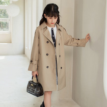 High-end girls wind clothes 2024 Spring loaded with new childrens jacket foreign air Spring and autumn parent-child large clothes long clothes with great clothes