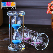 Crystal hourglass timer 30 60 minutes time childrens creative ornaments small home decorations living room wine cabinet