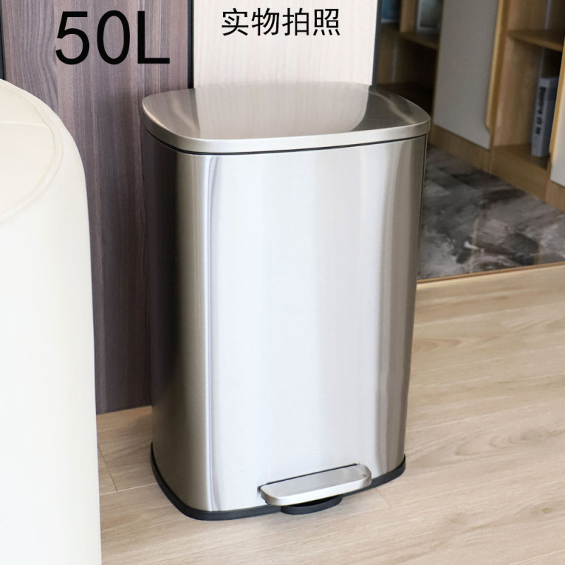 304 Steel 50L Stainless Steel Trash Can Large Capacity Hotel Dormitory Home Living Room Kitchen Large Capacity Double Bin Inside and Outside 304 Steel 50L Stainless Steel Trash Can Large Capacity Hotel Dormitory Home Living Room Kitchen Large Capacity Double Bin Inside and Outside