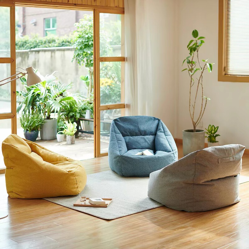 Japanese Imported Bean Bag Lazy Sofa Chair Cover, Detachable, Single-Person, Good Quality, Can Recline and Lie Down, Japanese Style, Suitable for Small Apartments