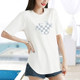 Tencel Ice Short Sleeve T-shirt Women's Loose Large Size Summer 2024 New Women's Half-Sleeve T-shirt Printed Top