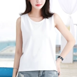 Хлопковые короткие бретели без рукавов, приятная телу майка топ, футболка, для маленькой груди