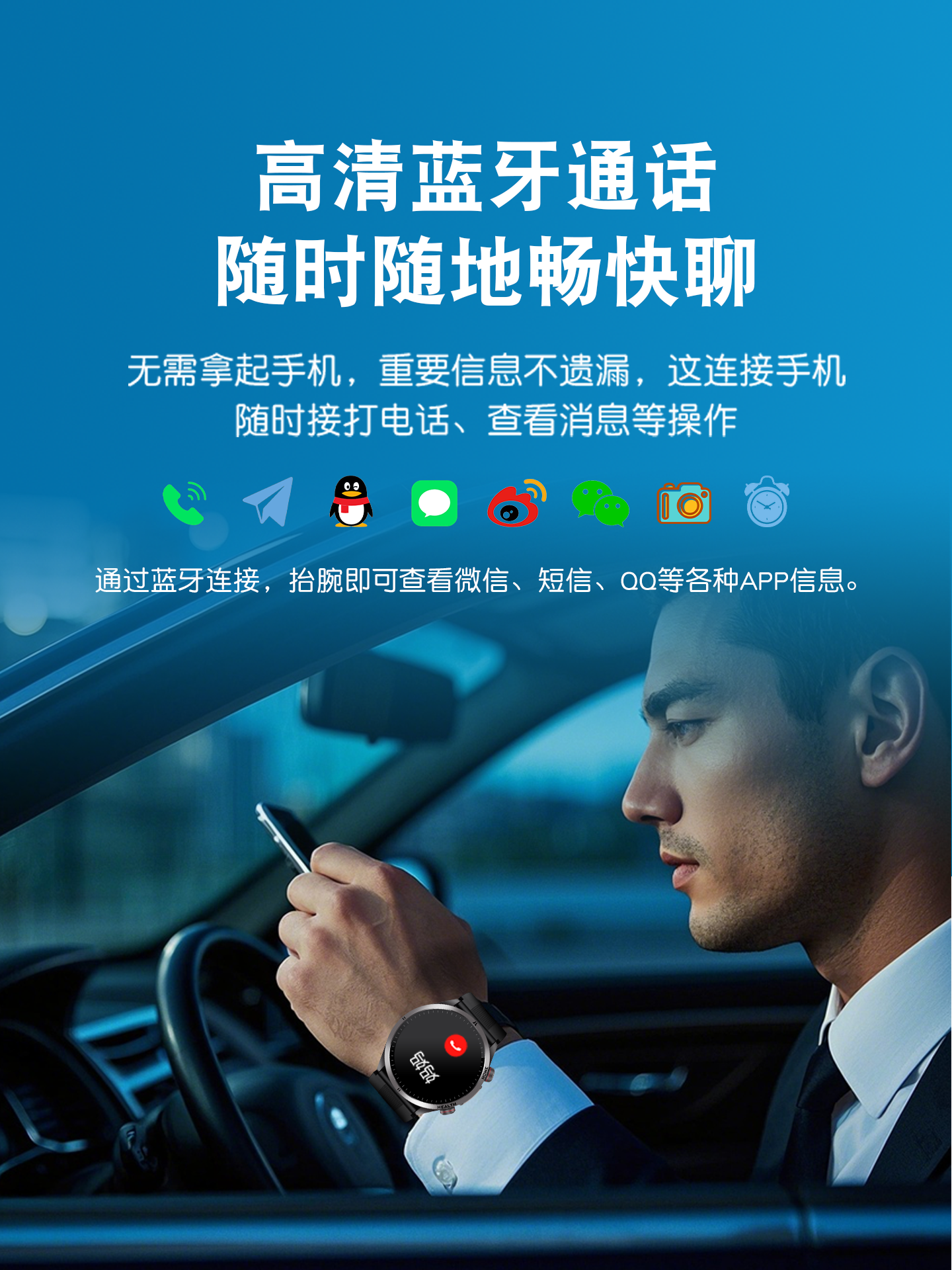 Dirwok Blood Pressure Monitoring Watch Sos Remote Distress Call 24-Hour Health Monitoring Phone Heart Rate Blood Oxygen Sleep Ecg Electrocardiogram Body Temperature Exercise Health Monitoring Smart Blood Pressure Bracelet for Men and Women