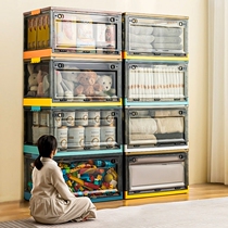 Japanese MUJIE book storage box with wheels transparent student classroom for storing books and organizing books