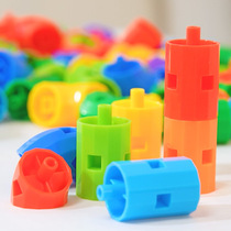 Kindergartens ever-changing rotating elbow assembled pipe building blocks for girls and boys childrens plastic puzzle toys