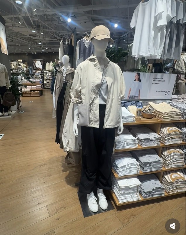 Muji 2025 Autumn New Women's Water-Repellent Hooded Jacket Coat Top