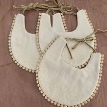 1Pc Cotton Embroidery Double Sided Baby Bibs Baby Girls Sali